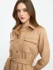 Бежевый платье женское CONCEPT CLUB из искусственной замши