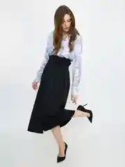 Черный юбка женская CONCEPT CLUB со складками , с завышенной талией