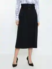 Черный юбка женская CONCEPT CLUB со складками , с завышенной талией