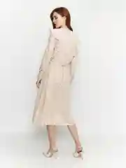 Бежевый платье женское CONCEPT CLUB с воланами
