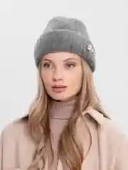 Тёмно-серый шапка женская "Ива"