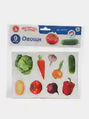 Желтый детские магниты: овощи, фрукты, животные, машинки, динозавры