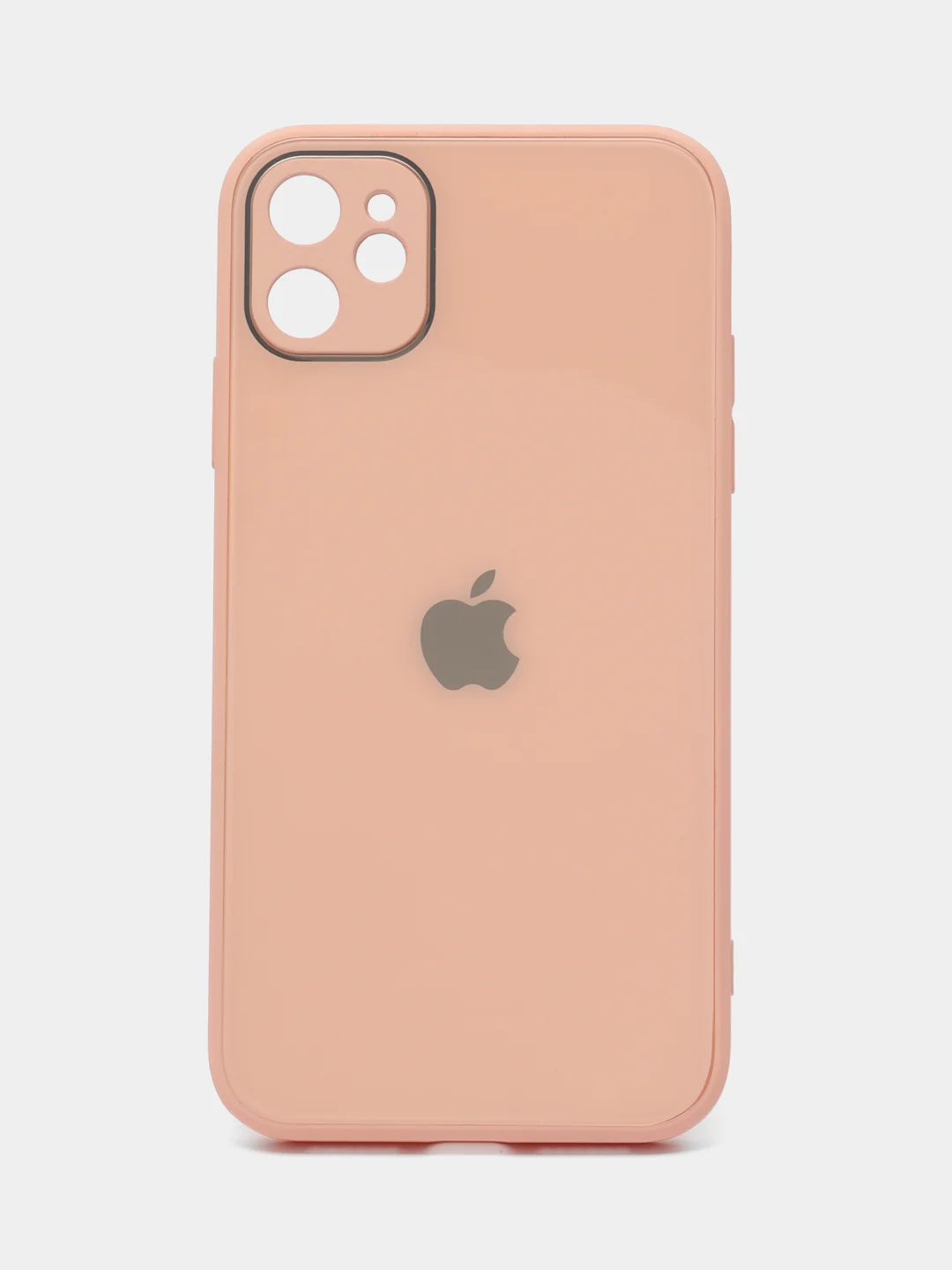 Коралловый меланж чехол для iPhone (Айфон) 11 со стеклянной панелью