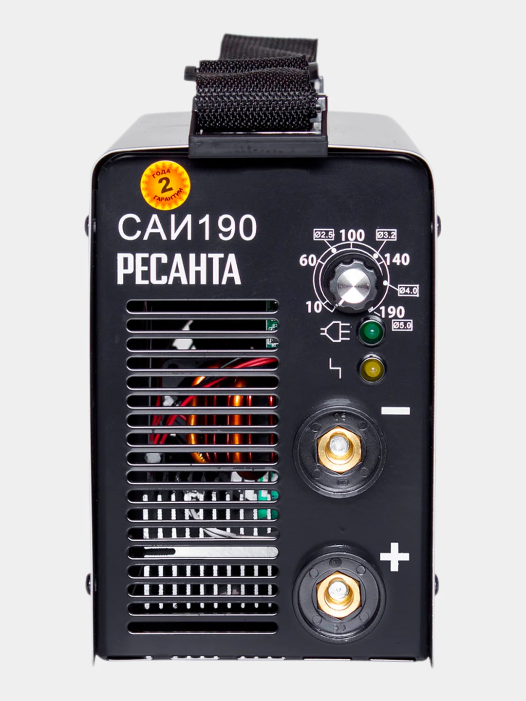 Сварочный аппарат инверторный Ресанта САИ-190, 190 ампер, комплект кабелей 65/2