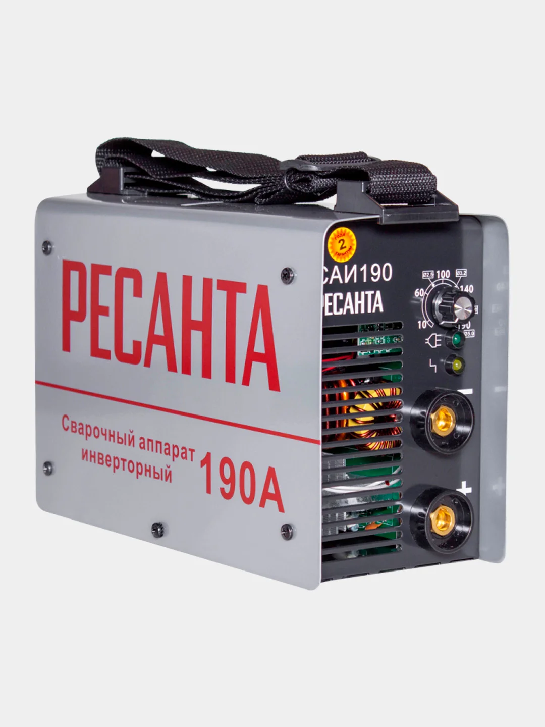Сварочный аппарат инверторный Ресанта САИ-190, 190 ампер, комплект кабелей 65/2