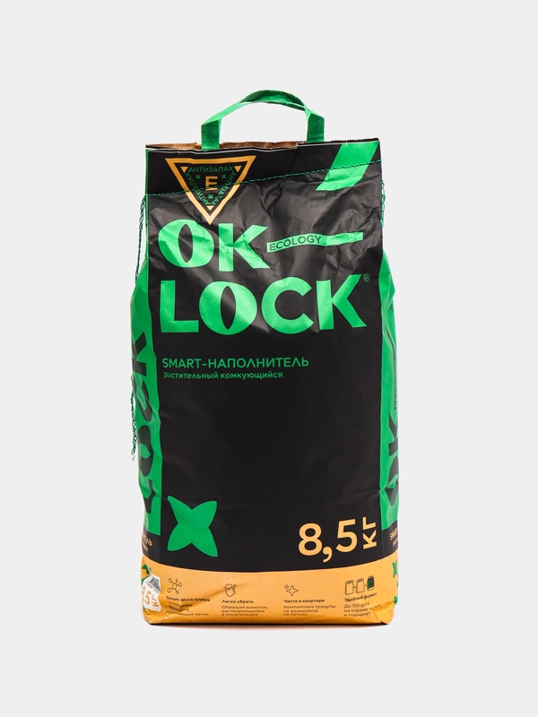Наполнитель Ok-Lock, растительный, 8,5 кг