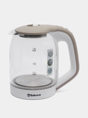 Чайник электрический Sakura SA-2736WG стеклянный, с точечной подсветкой, 1.8 л