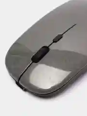 Серый мышь компьютерная , бесшумная, беспроводная, ультратонкая, 2.4 GHz, Bluetooth, USB зарядка