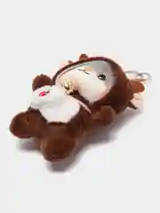 Тёмно-коричневый мягкая игрушка-брелок "Кот в костюме", 12 см, котик в кигуруми, кот в кигуруми