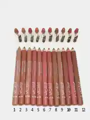 Набор помад-карандашей для губ Violet, матовые, с точилкой, 12 штук,подарок на новый год