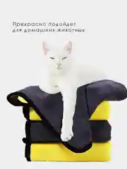 Синий полотенце для автомобиля. Тряпка для авто. Микрофибра двусторонняя