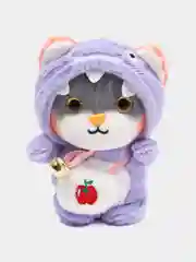 Аметистовый мягкая игрушка-брелок "Кот в костюме", 12 см, котик в кигуруми, кот в кигуруми