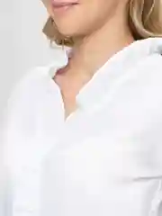 Белый женская блузка с рюшами LaFemme, рубашка