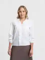Белый женская блузка с рюшами LaFemme, рубашка