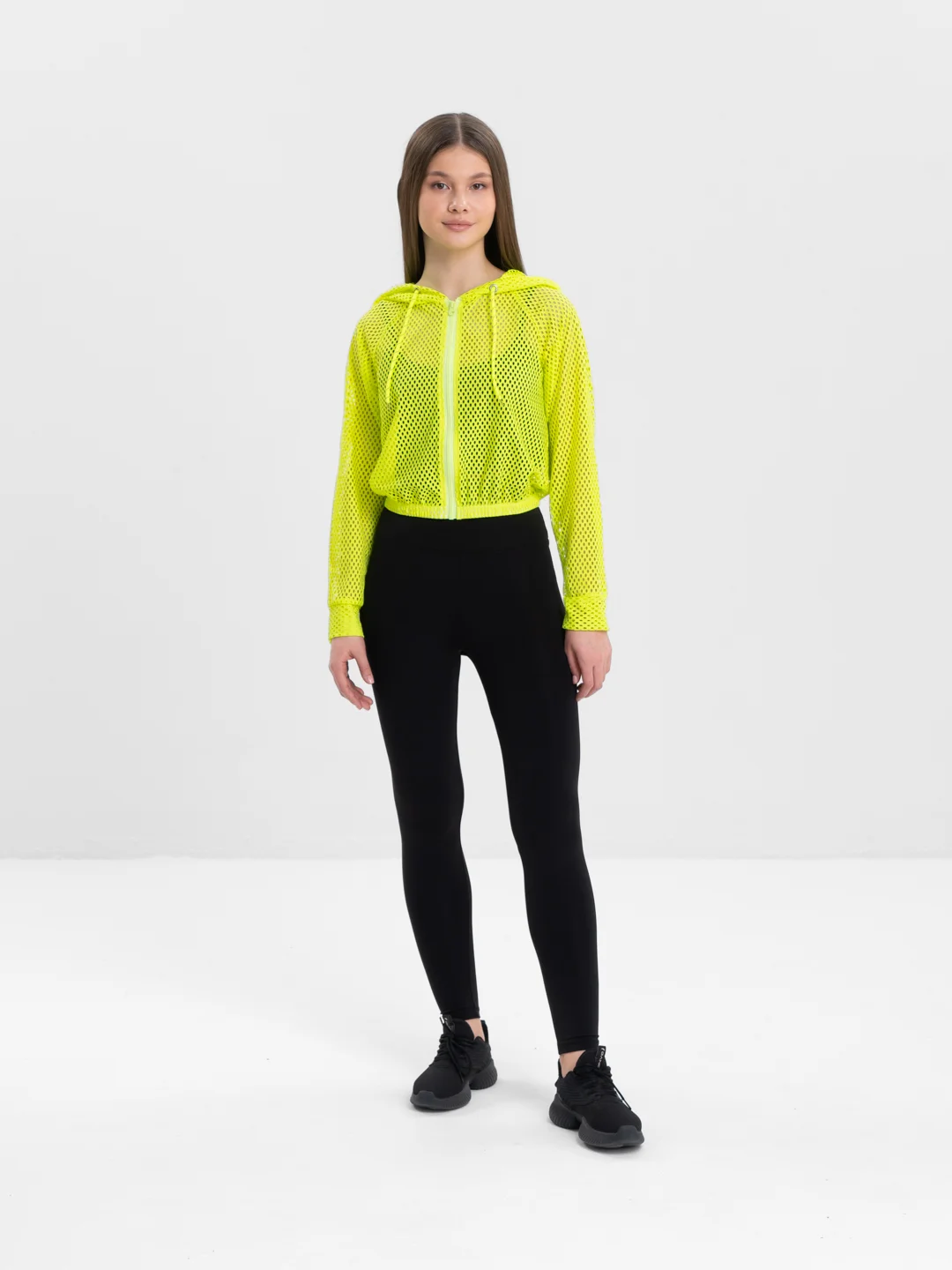 Лимонный бомбер-олимпийка Rowan Wear, спортивная, из сетки