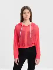 Коралловый бомбер-олимпийка Rowan Wear, спортивная, из сетки