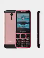 Розовый мобильный телефон Maxvi X10, аккумулятор 1600 мАч