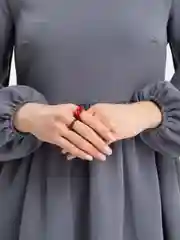 Красный комплект из двух цветных колец