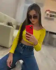 Желтый топ женский, укороченный