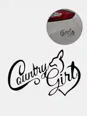 Черный наклейка на авто "Country girl"
