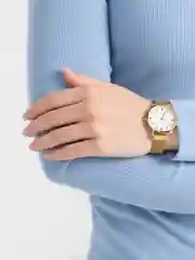 Золотой часы женские, кварцевые, на магнитном ремешке
