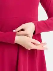 Вишнёвый расклешенное платье кашемир, платье лапша