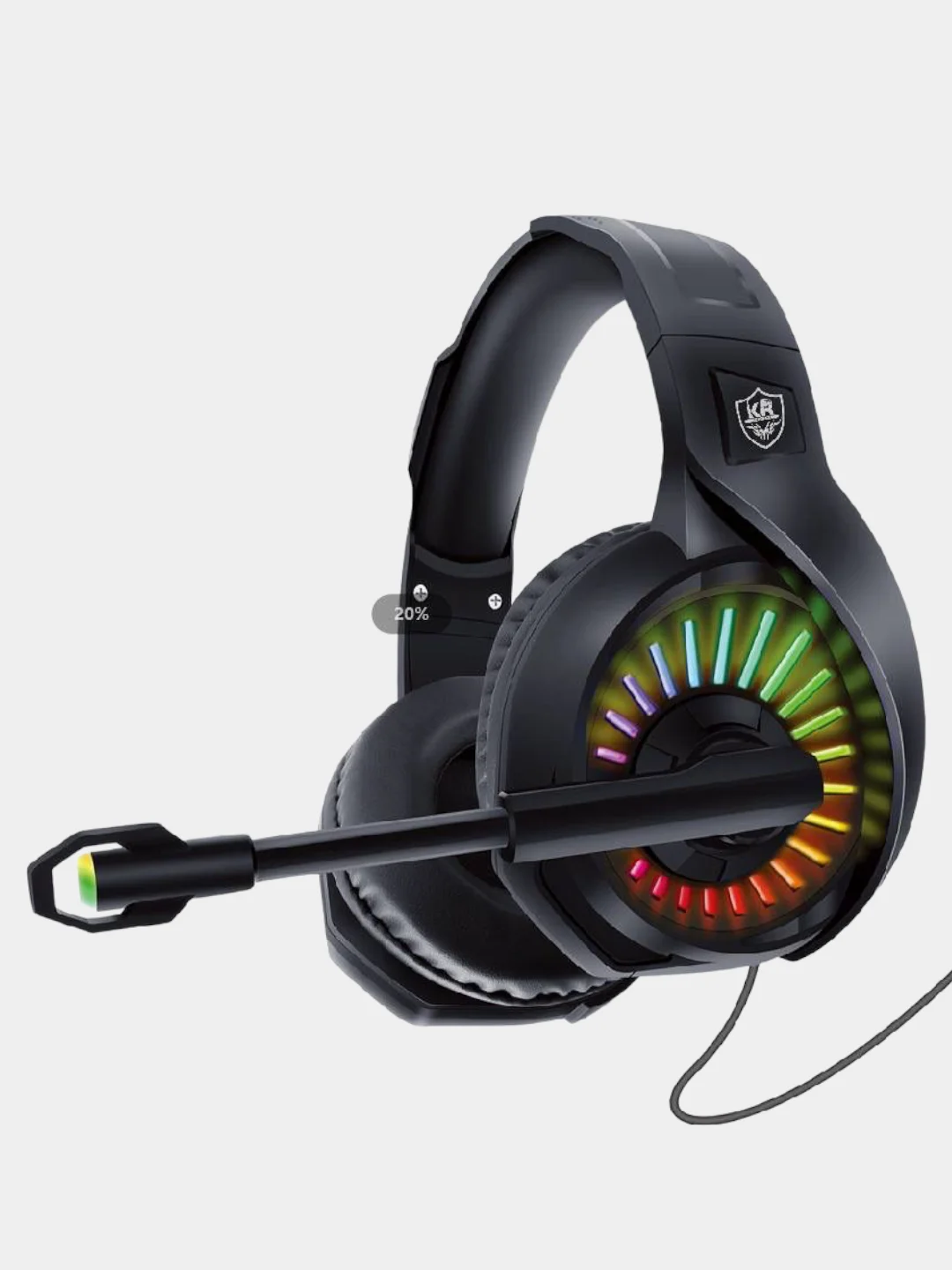 Черный игровые наушники Gaming Headset RGB Light R3000