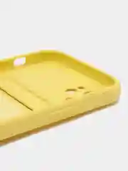 Лимонный чехол силиконовый для iPhone 7/8/SE/11/12/13/14/15/Plus/Pro Max, с карманом для карты
