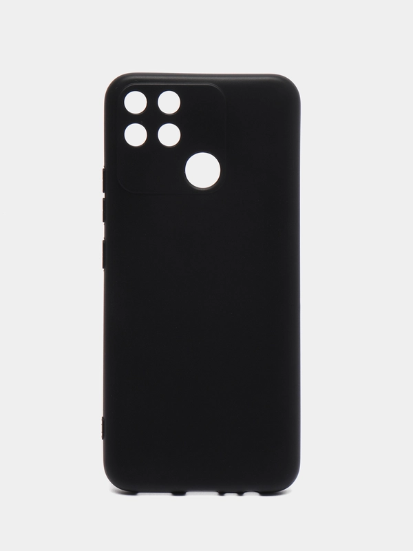 Чехол для Realme Narzo 50A (Реалми Нарзо 50А), черный, силиконовый
