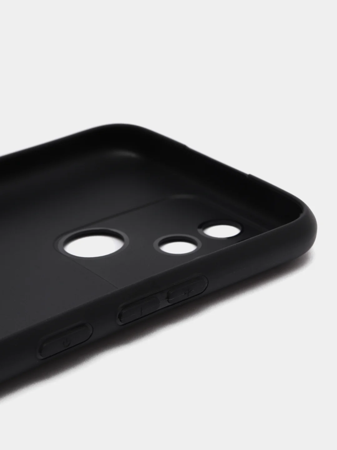 Угольный чехол для Realme Narzo 50A (Реалми Нарзо 50А), черный, силиконовый