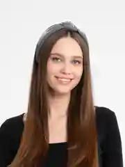 Угольный ободок для волос кожаный с узлом
