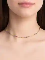 Ожерелье-чокер из цветных камней