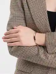 Розовый женский браслет на руку, металлический, из нержавеющей стали