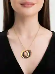Колье с подвеской из нержавеющей стали, 3 цвета