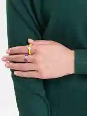 Желтый кольцо из бисера, набор