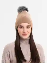 Хаки шапка женская зимняя, утепленная
