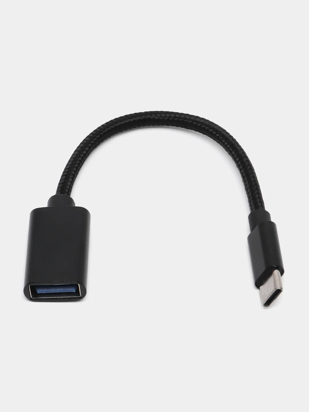 Черный otg (отг) переходник Type-C на USB с проводом. Красный, черный, синий, золотой