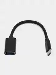 Черный otg (отг) переходник Type-C на USB с проводом. Красный, черный, синий, золотой