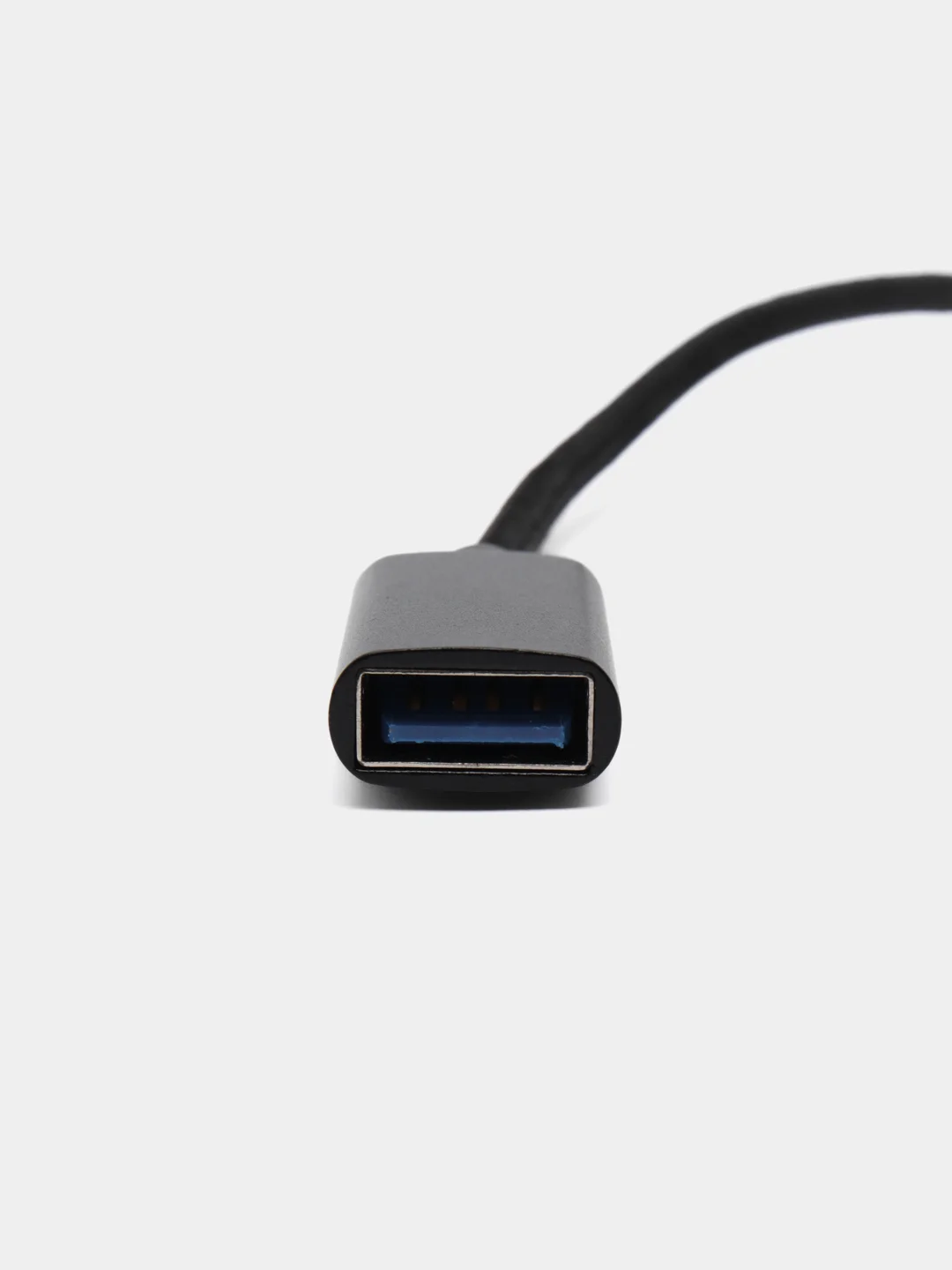 Черный otg (отг) переходник Type-C на USB с проводом. Красный, черный, синий, золотой