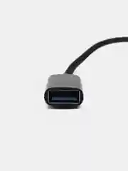 Черный otg (отг) переходник Type-C на USB с проводом. Красный, черный, синий, золотой