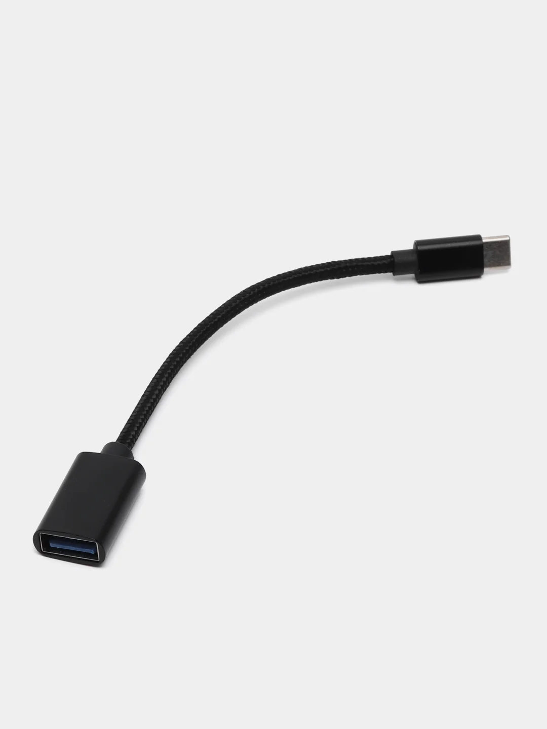 Черный otg (отг) переходник Type-C на USB с проводом. Красный, черный, синий, золотой