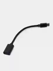 Черный otg (отг) переходник Type-C на USB с проводом. Красный, черный, синий, золотой