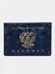 Синий обложка для паспорта