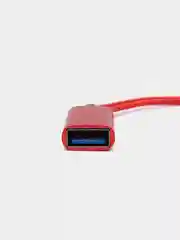 Красный otg (отг) переходник Type-C на USB с проводом. Красный, черный, синий, золотой