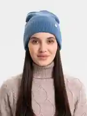 Индиго шапка бини с отворотом, унисекс, женская, мужская , подростковая, форма лопатка