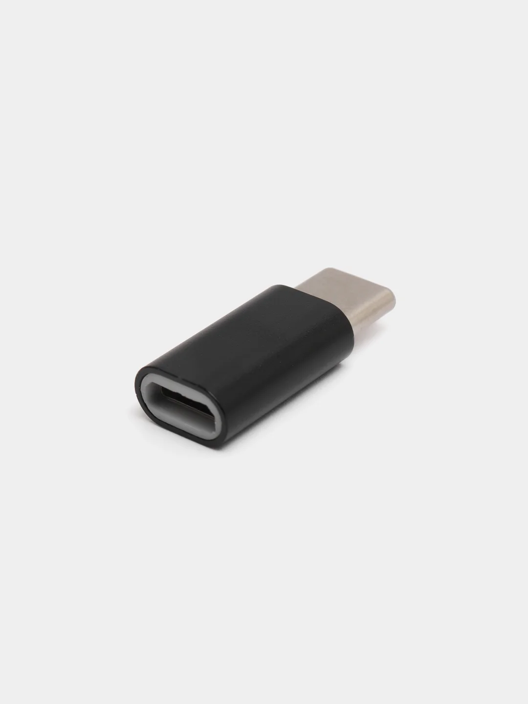 Черный адаптер переходник USB Type-C otg micro USB