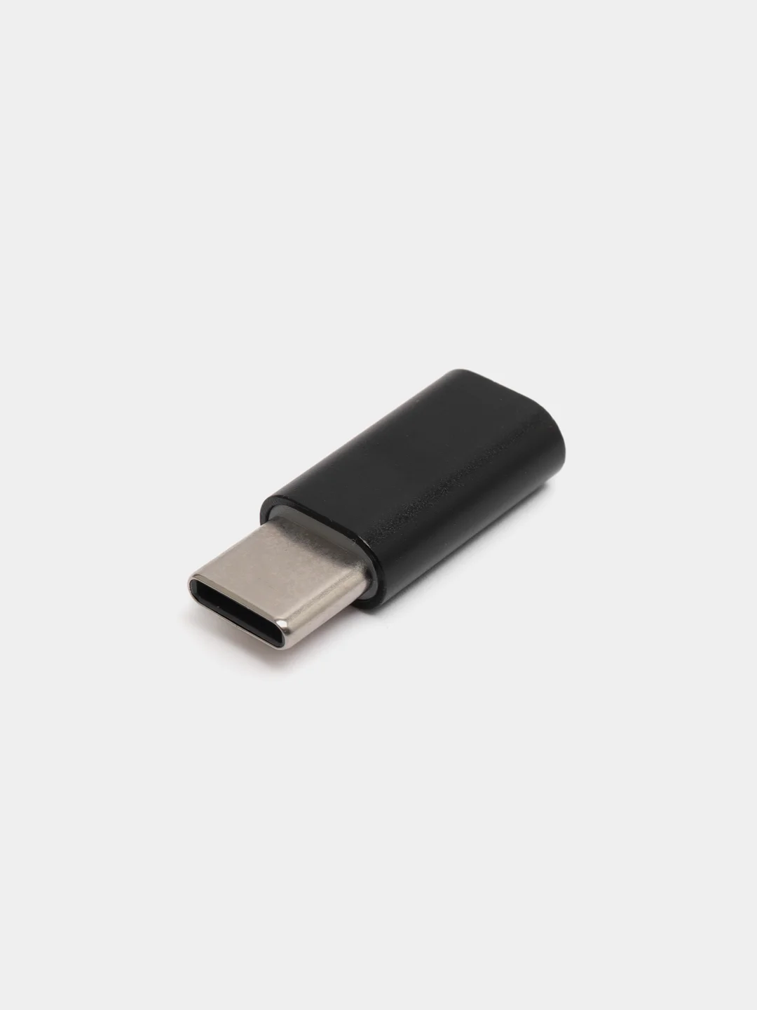 Черный адаптер переходник USB Type-C otg micro USB