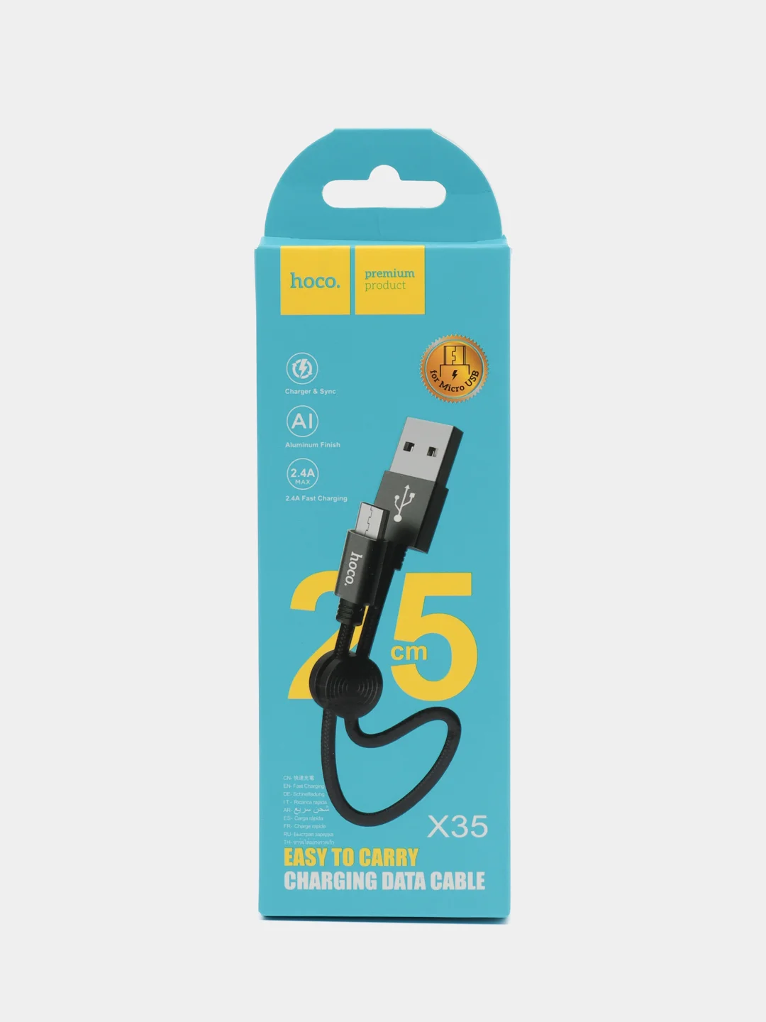 Кабель USB Hoco / Borofone X35/X38 на Lightning iPhone / Type-C / Micro, 25 см