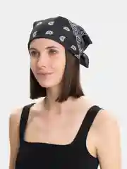 Черный платок на голову, унисекс