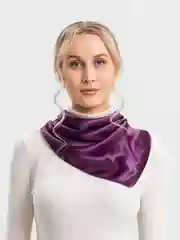 Фиолетовый платок на голову женский